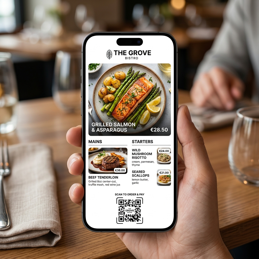 Sovuna Premium QR Menü Telefon Ekranı Mockup